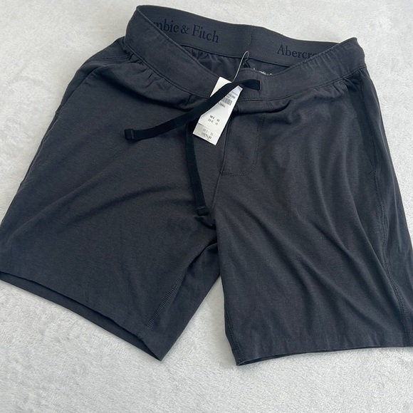 NWT Abercrombie & Fitch XS Black Cotton Viscose Lounge Sleep Shorts Mens, Womens - Picture 1 of 11